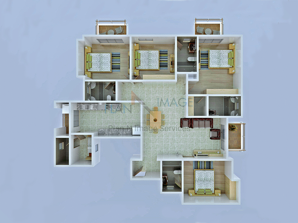 real estate 3d floorplan